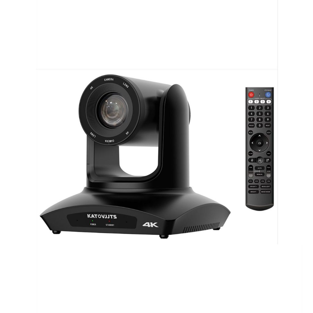 Câmera PTZ 4K KATOVJJTS Zoom 20x HDMI USB 3.0 POE Igreja Podcast Live Profissional Video Conferência AI
