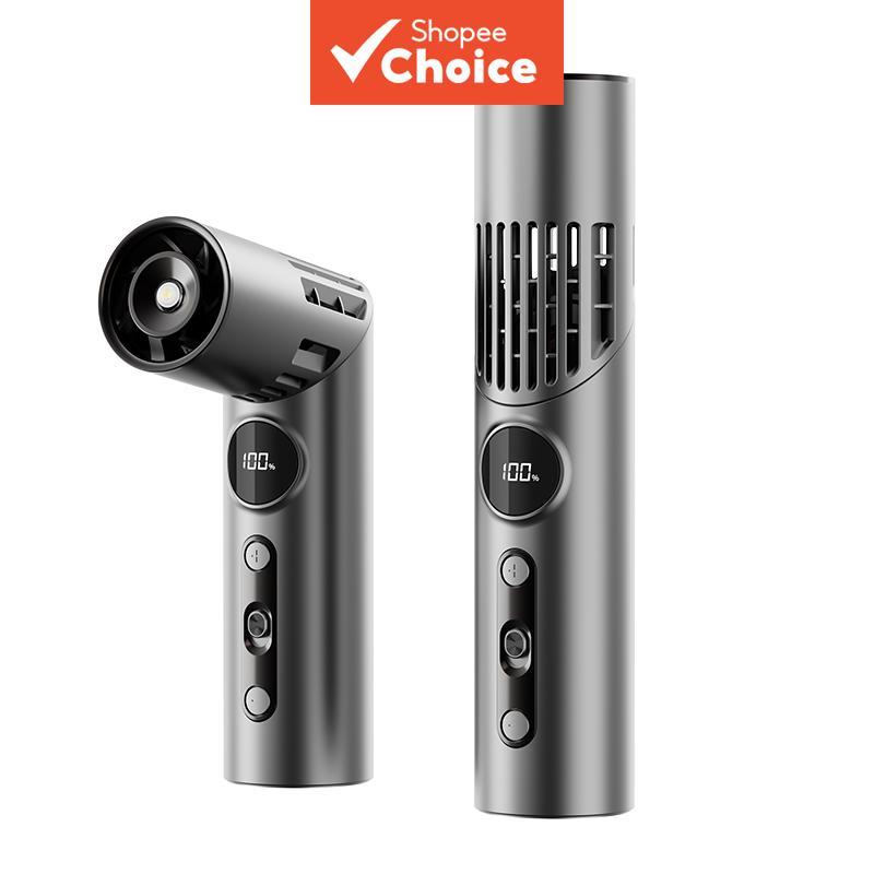Ventilador Portátil 1PC De Alta Velocidade Mini Com Luz Desktop Pendurado Pescoço Display Digital Batom Pequeno