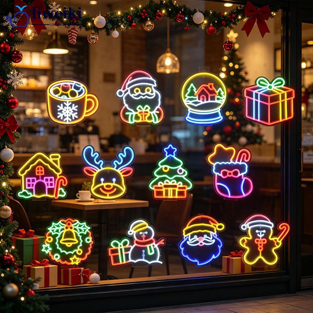 LIWEIKI USB Plug In Desktop Pendurado Dupla Utilização Natal Acrílico LED Tira De Luz Néon Colorido Atmosfera Decoração