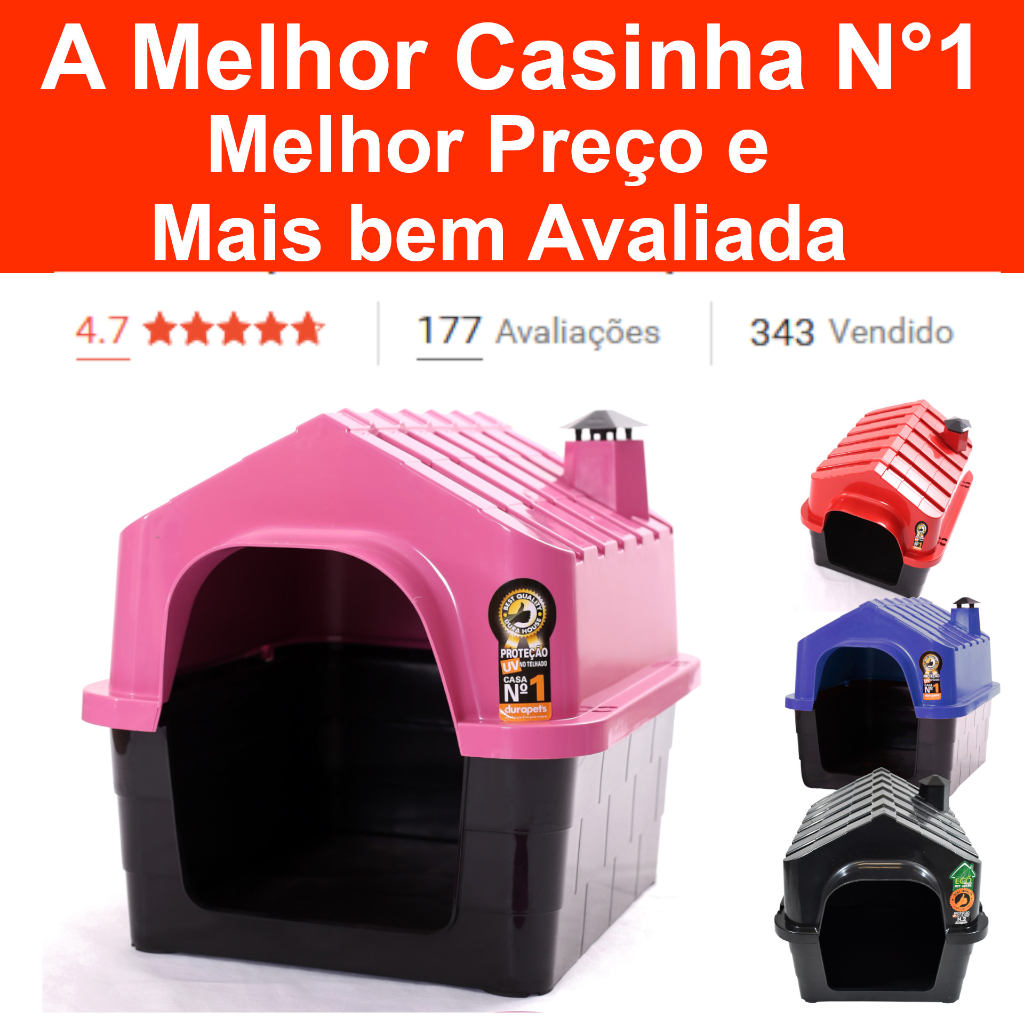 Casinha para Cães e Gato Pequeno e Medio Porte Durapets N°1