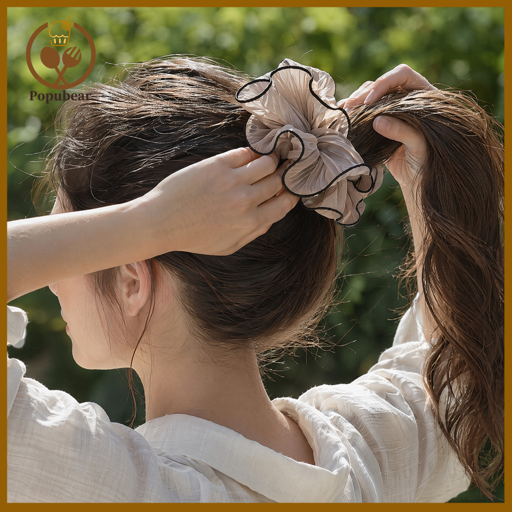 Hair Tie for Women Sweet Hairstyle 2pcs Soft Fabric Ties for Oversized Bands Comfortable Back Head Bun Ropes Stylish for