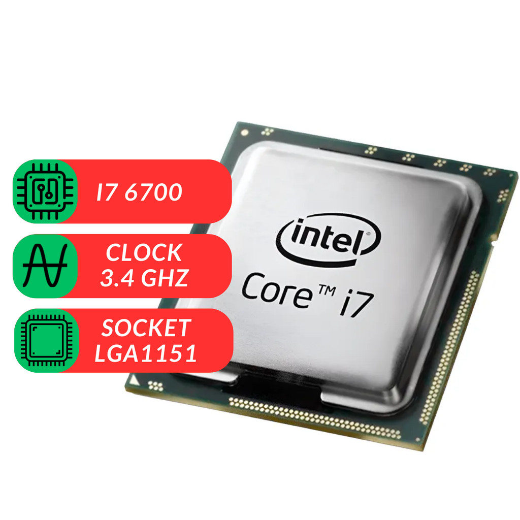 Processador Gamer Intel Core I7 6700 6ª Gen 3.40ghz Vídeo Integrado 4 Núcleos e 8 Threads