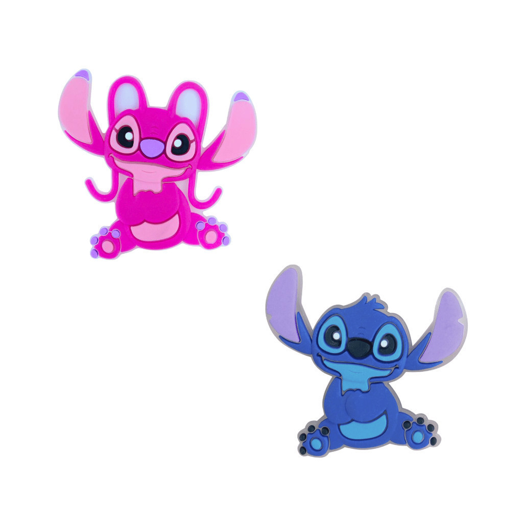 Kit 5 ou 10 Unidades - Aplique Emborrachado Personagem Stitch e Angel