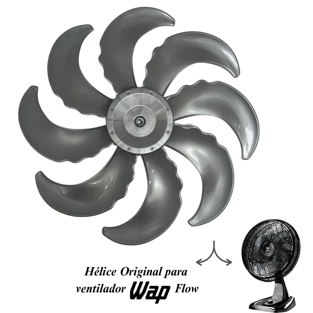 Hélice Cinza para Ventilador WAP 8P FLOW Fw009218 e Fw009219 Original