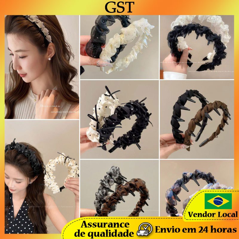 Elegante elegante bandana high-End sentir dentado antiderrapante rosto lavagem Hairpin alta bandana Agaric Headwear