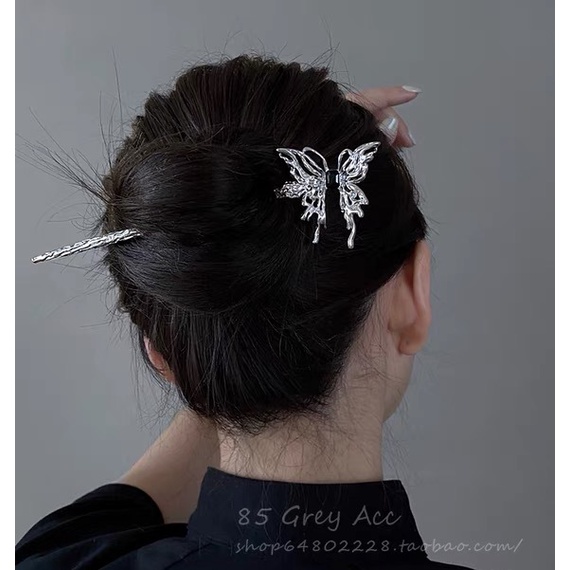 Metal líquido borboleta Hairpin Design antigo Irregular Hairpin moderno High-End diário Hairpin