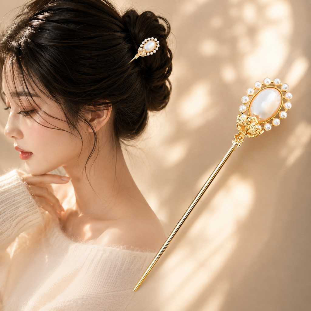 Novo estilo chinês estilo nacional pérola Hairpin High-End sentir temperamento moda acessórios para o cabelo