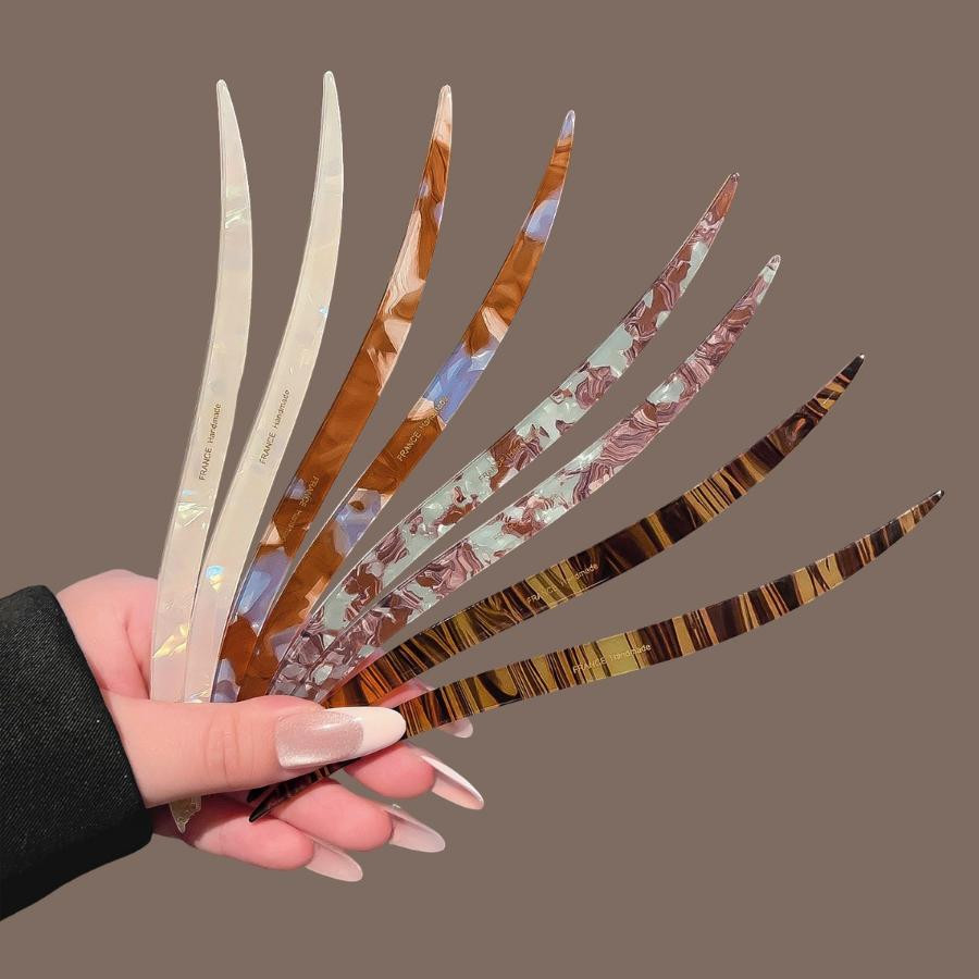 Novo Vintage Ácido Acético Hairpin Feminino High-end Cabelo Simples Diário Commuter Bola Headwear Acessórios De
