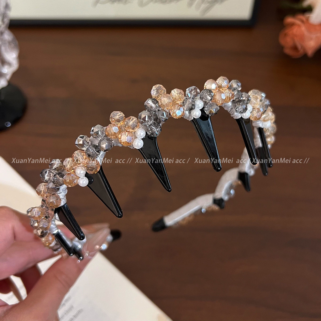 Tiara de alta qualidade com dentes 2026 fada All-Match bandana high-end Hairpin versão coreana cabelo