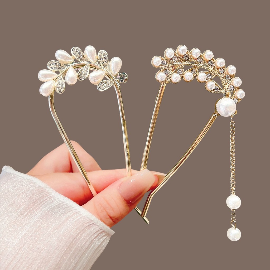 High-End hairpin hairpin ferramenta útil orelha de trigo em forma de u bola Headdress hairpin volta cabeça hairp