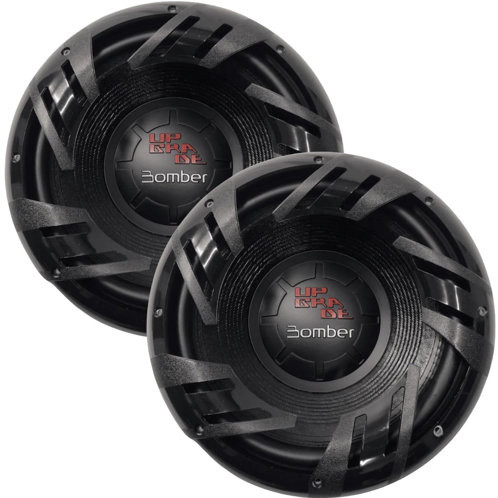 Kit 2 Subwoofer Bomber Upgrade 12 Pol 400w Rms 4ohms Preto