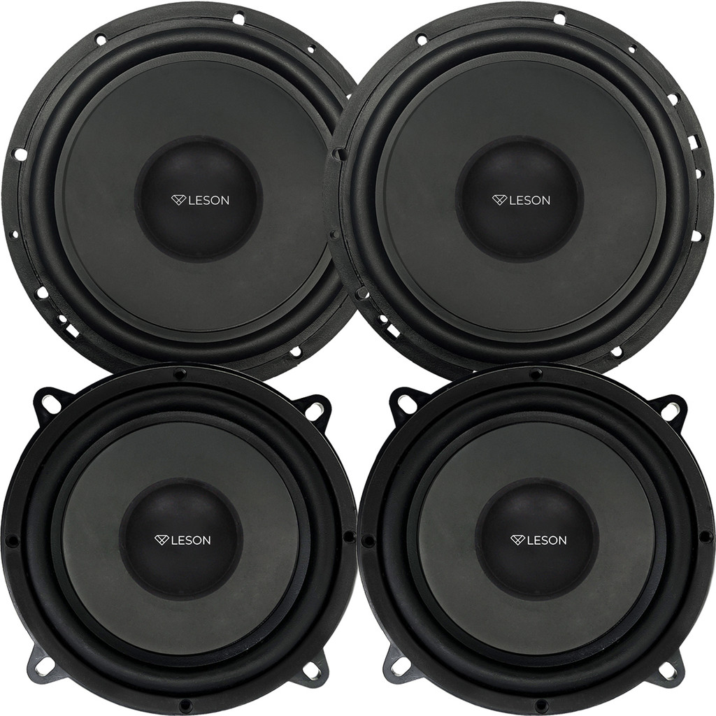 Kit 4 Falantes 6 Polegadas + 5 Pol D-Bass 400w Médio Grave