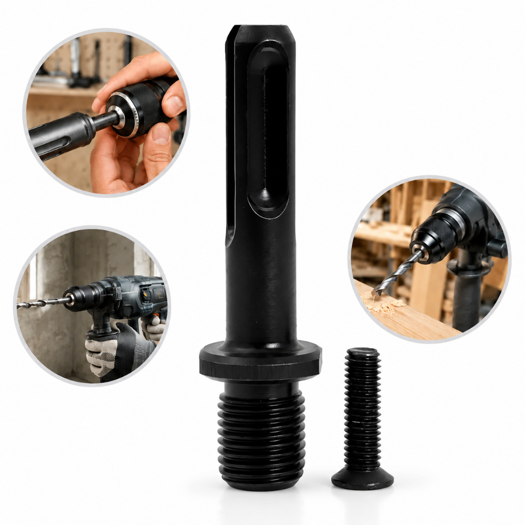Adaptador Para Mandril Sds Plus 1/2 13mm Para Martelete Haste Adaptadora Rosca 1/2 20 UNF