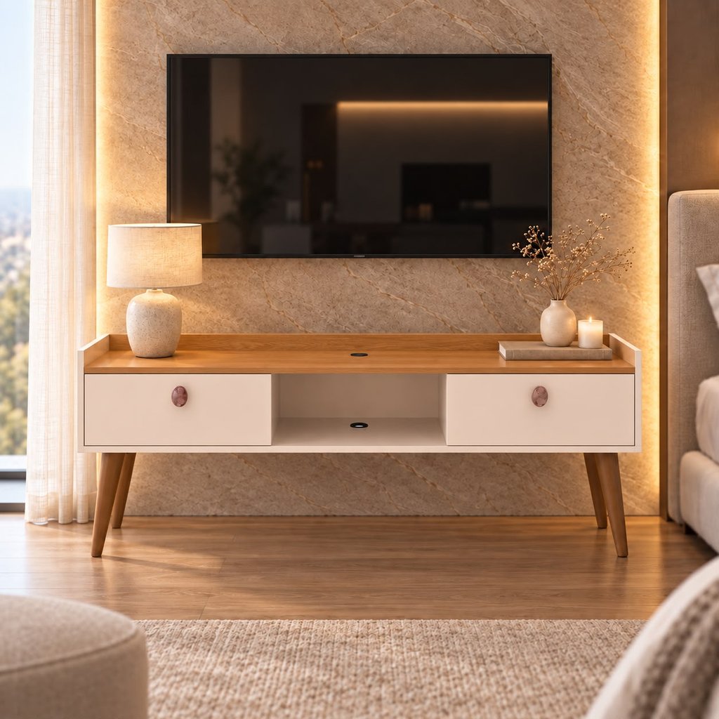 Rack TV Sala 90cm 120cm Niky Moderno para TV Até 40 50 Polegadas Sala Gourmet Home TV Até 50Pol - LANÇAMENTO