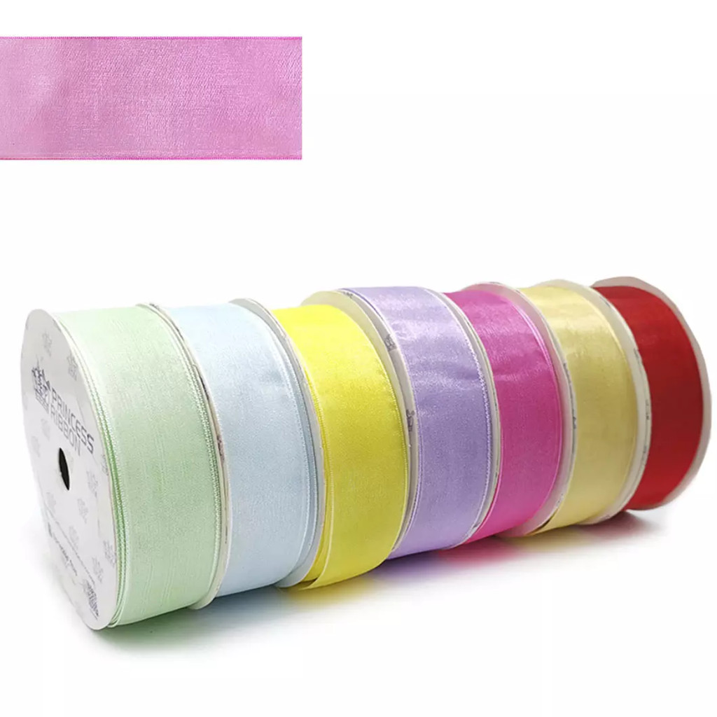 ORGANZA PRINCESS Fita Voal Lisa 38mm com 10 Metros com Brilho