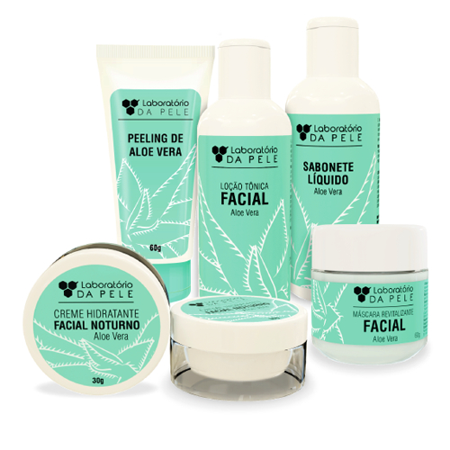 KIT CUIDADO COM A PELE ALOE VERA Laboratório da Pele Tratamento da pele e Rosto, Skin Care Para todos os tipos de pele.