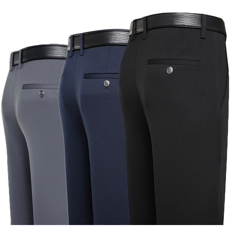 READY STOCK Calça Formal Masculina De Escritório Para Homens Elástica Casual Longa De Negócios Homem Tamanho Plus