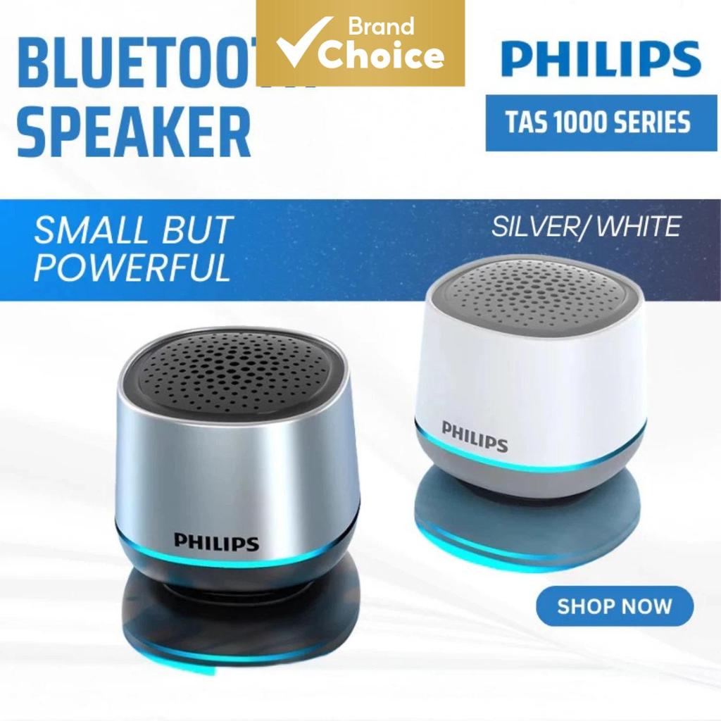 Philips TAS1009 Mini Alto-falante Bluetooth de mesa para PC, graves, driver de 52 mm, RGB, 1200mAh, BT5.3, TWS