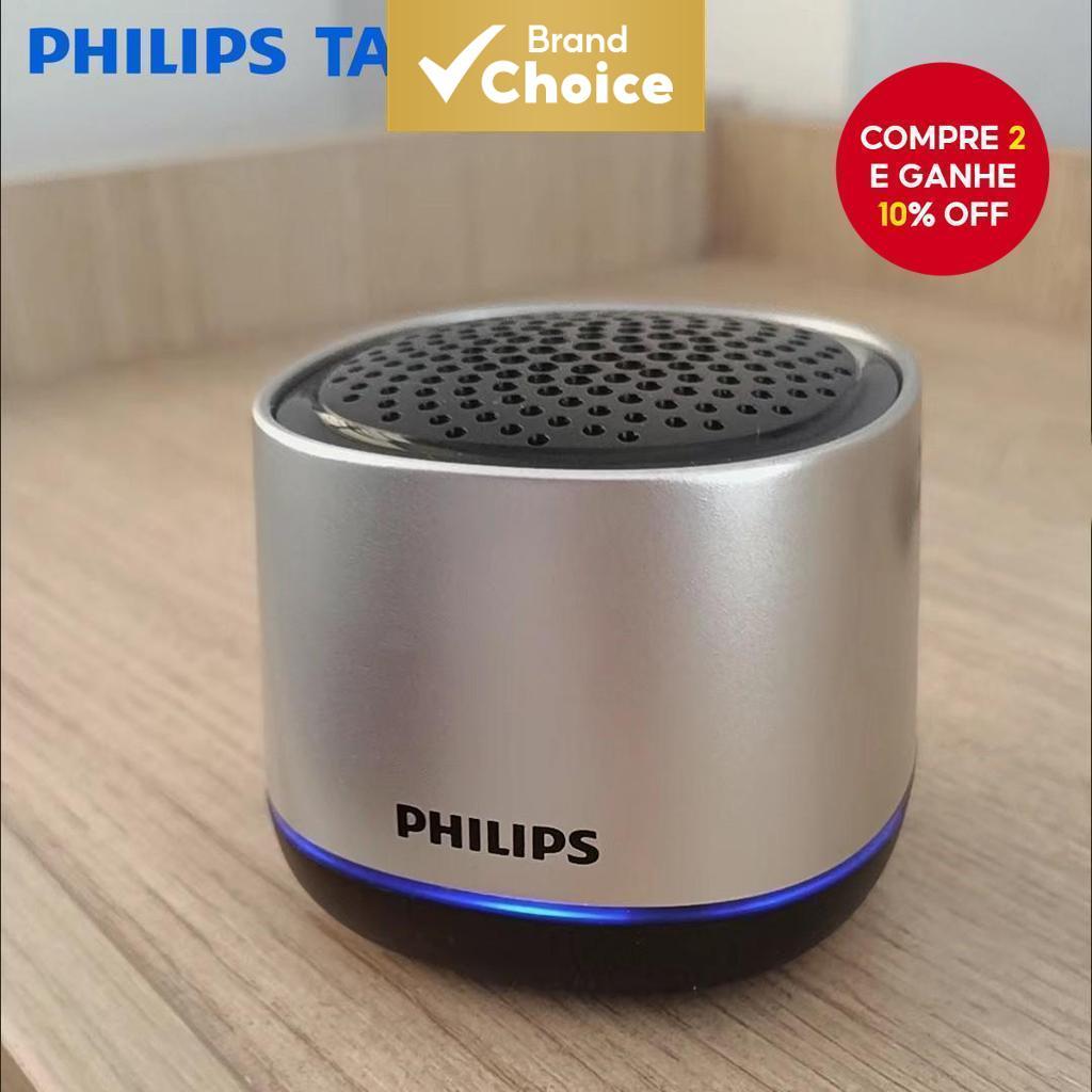 PHILIPS TAS1009 Mini Bluetooth 5.3 Alto-Falante HiFi Estéreo Baixo Externo Portátil