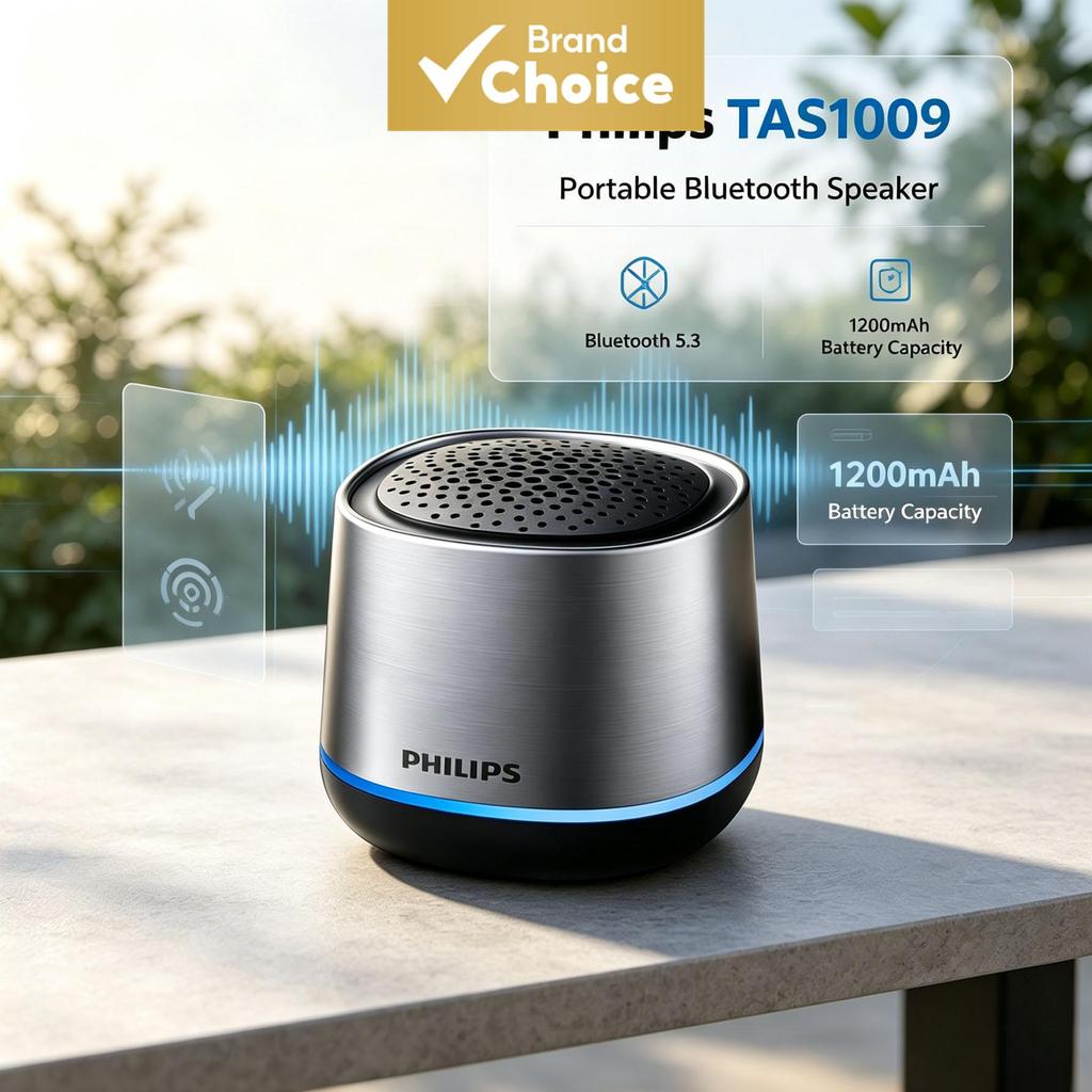 Philips TAS1009 Mini Alto-Falante Bluetooth Boombox Portátil 1200mAh RGB Subwoofer Para Exterior