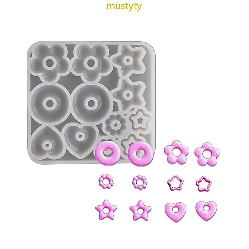 Melhores Moldes Brinco E Colar Resina Coração Estrela Forma Acessório Silicone Molde