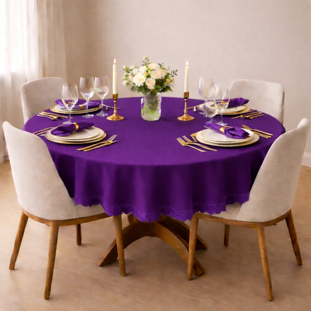 Kit 10 Toalha de Mesa Redonda 1,50m x 1,50m Oxford Luxo Ideal para Casamentos, Aniversários e Decoração