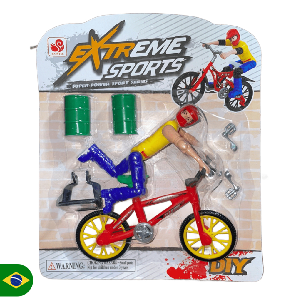 Kit Aventura Radical: Mini Ciclista e Bicicleta de Dedo Infantil com Assessórios