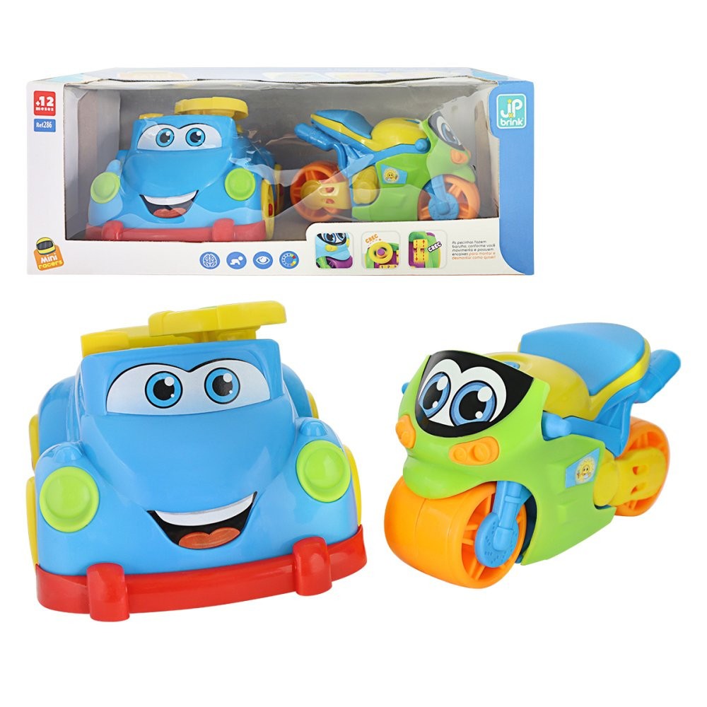 🚗🚓 Carrinho e Moto de Brinquedo Mini Racers – Velocidade e Aventura para os Pequenos!