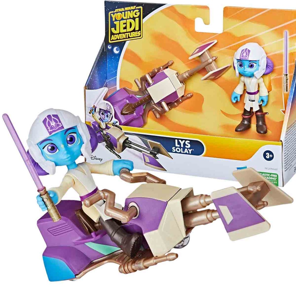 Star Wars Mini Boneco Lys Solay + Veículo Aventuras dos Jovens Jedi - Hasbro F8012