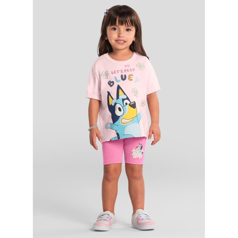 Conjunto Infantil Menina Let's Play Bluey Brandili 37054