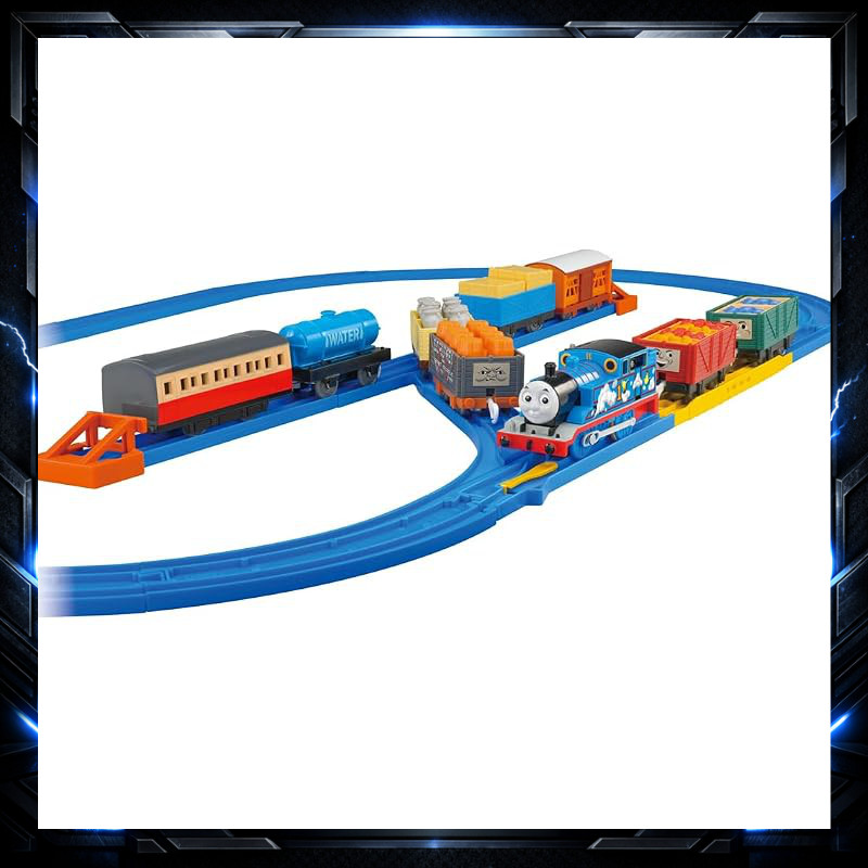 TAKARA TOMY Plarail Thomas Let's Play with Plarail Thomas! Lots of Freight Cars & Track Set Train Toy for Ages 3 and Up