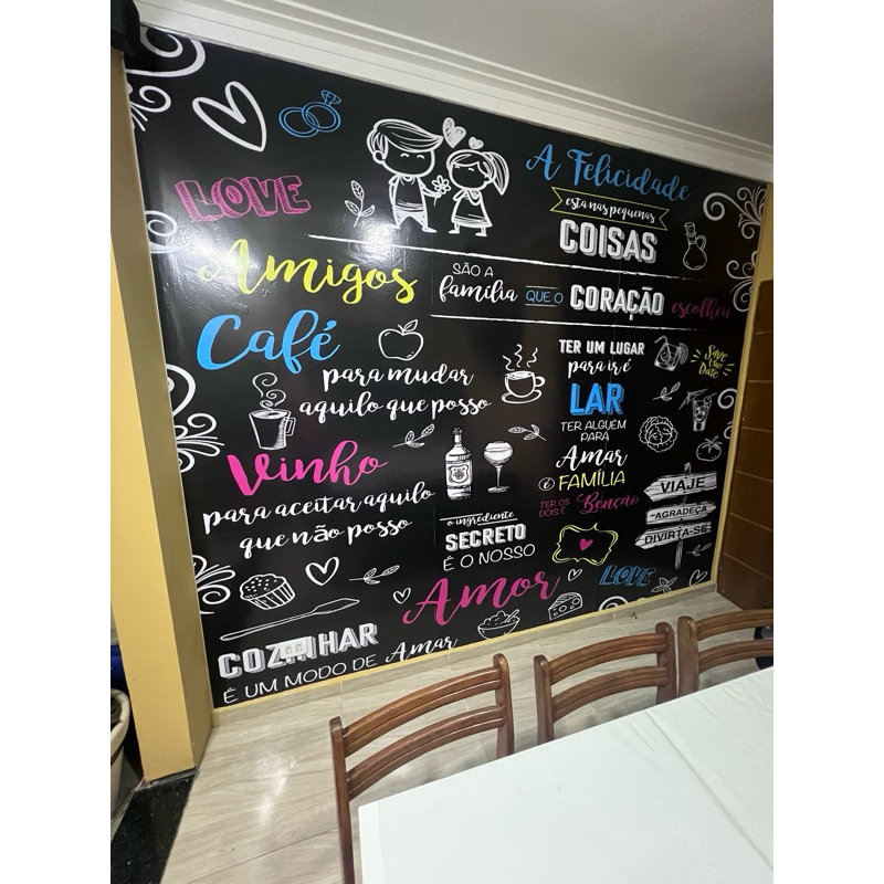 PAPEL PAREDE DECORATIVO TEMA PRONTO SOB MEDIDA AUTO COLANTE