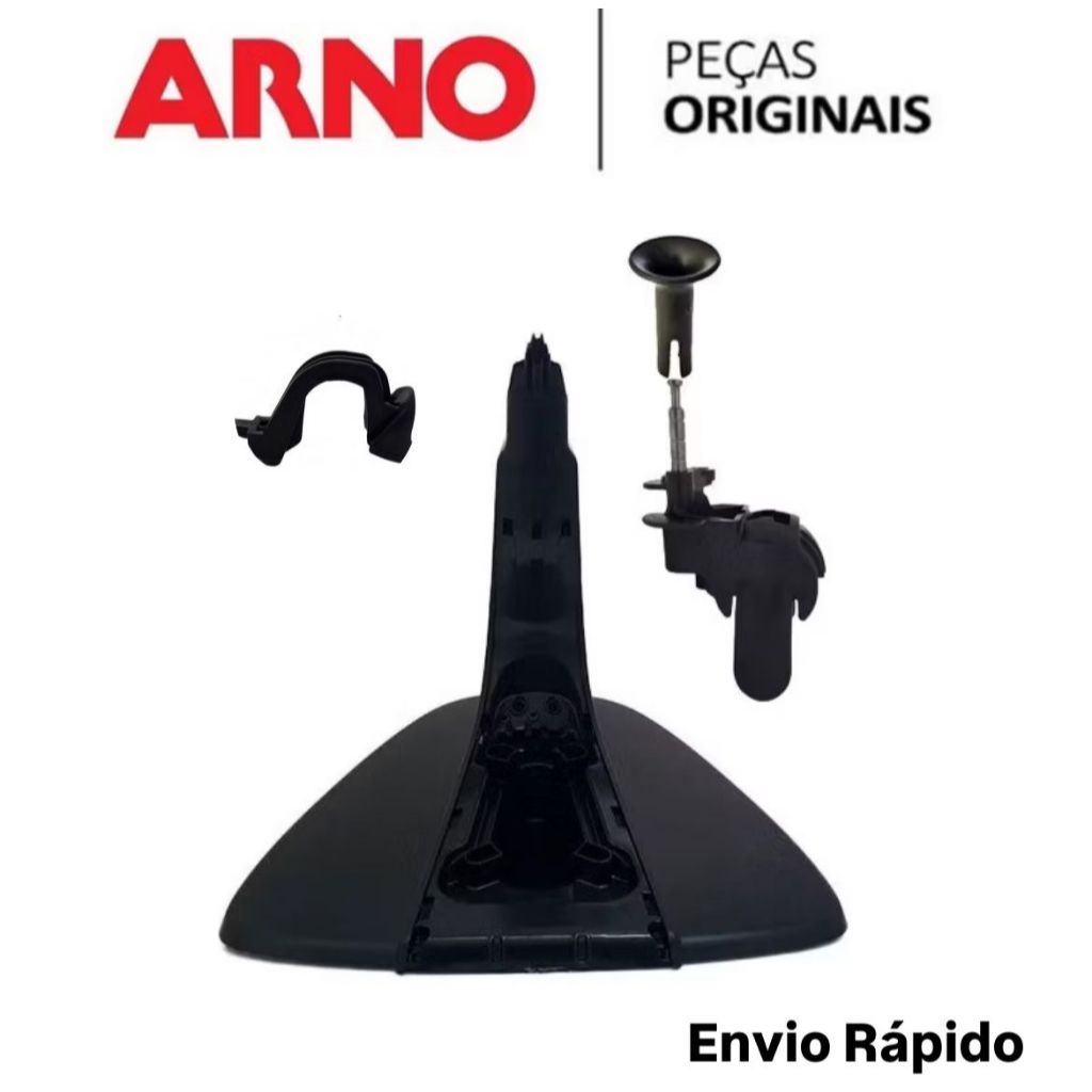 Base Com Pescoço + Pino Oscilante e Botão Ejetor Para Ventilador Arno 40cm Original Pé Do Ventilador Arno
