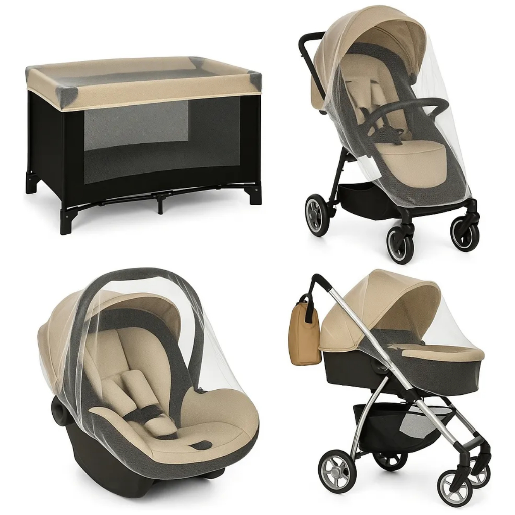 Mosquiteiro Para Carrinho Bebê Conforto Mini Berço Tamanho Universal 1,00x1,50cm Rede Pernilongo