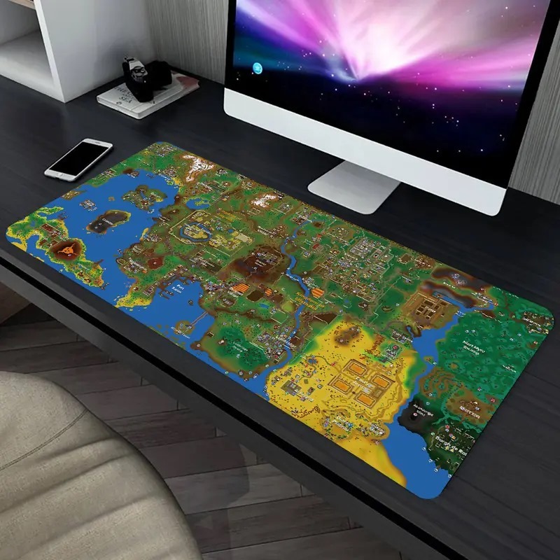 Mouse Pad Gamer Antiderrapante Grande 65x32cm mapa