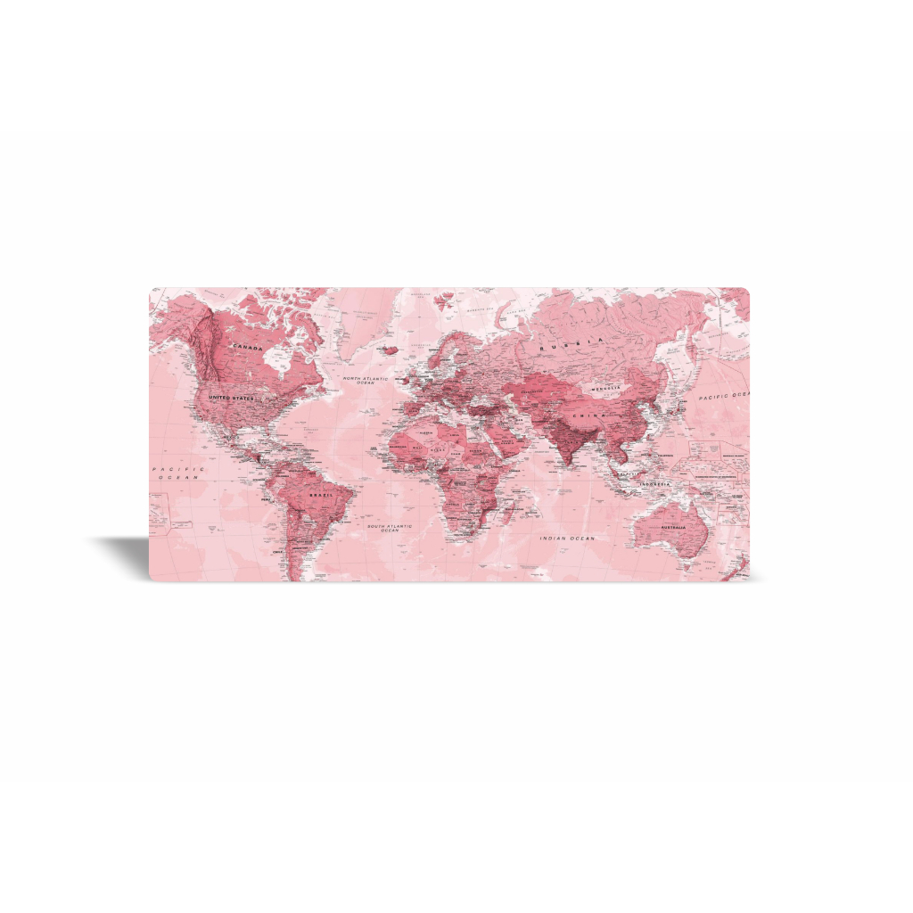 Mouse Pad Gamer Mapa Rosa 65x32cm
