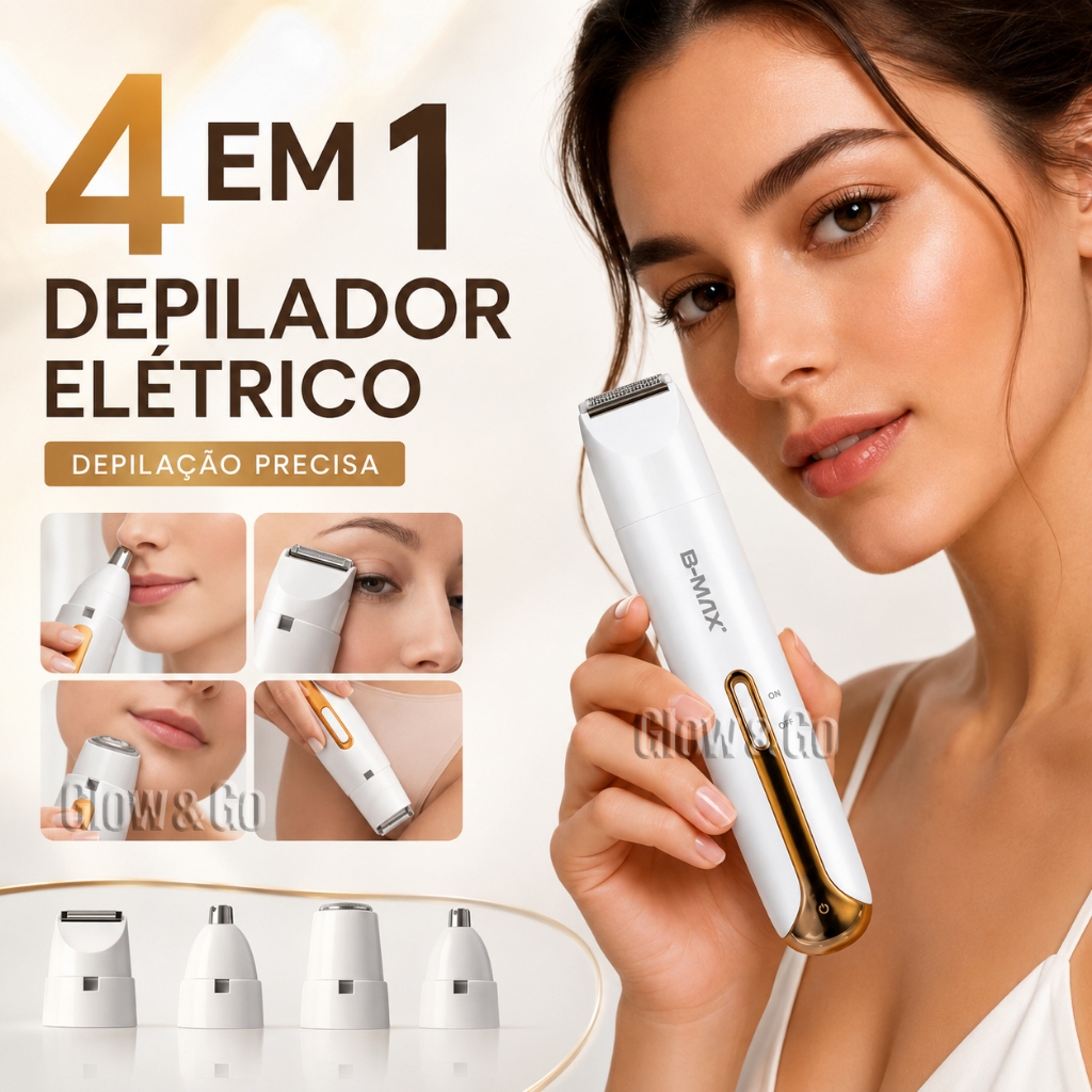 4 in 1 Women Electric Epilator Shaver for Hair Removal Body Nose Hair Underarm Hair Removal Beard Trimmer