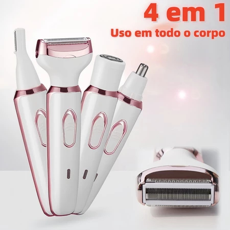 4 in 1 Electric Women's Trimmer for Body, Nose and Eyebrow Hair Removal Mimo Beauty.