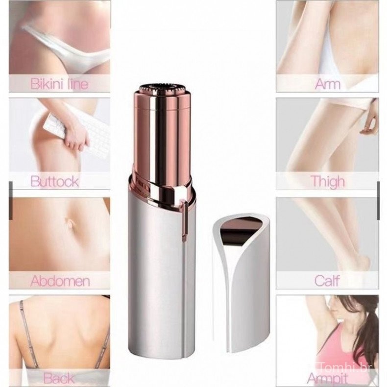 Mini Electric Hair Removal for Ladies, Portable Hair Epilator, Hair Shaver, Trimmer, Electric Lipstick Design with Light