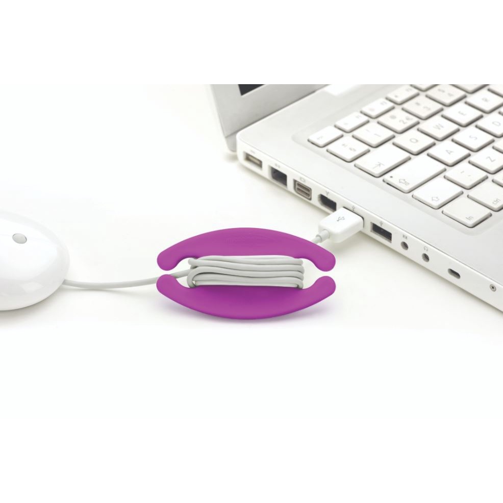 Organizador de cabos e fios médio fucsia