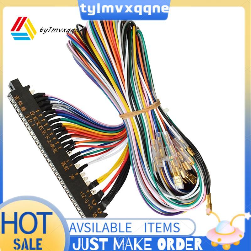 Conector De Botão De Joystick De Chicote De Cabos Jamma De 28 Pinos Para Jogo De Caixa De Videogame (4.8)