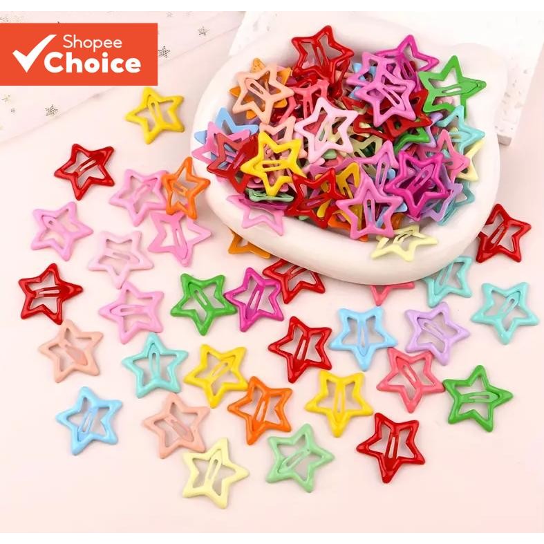 Grampos De Cabelo Estrela Em Cores Doces Para Mulheres E Meninas | Presilhas Laterais Dopamina , Antiderrapantes Fofos E