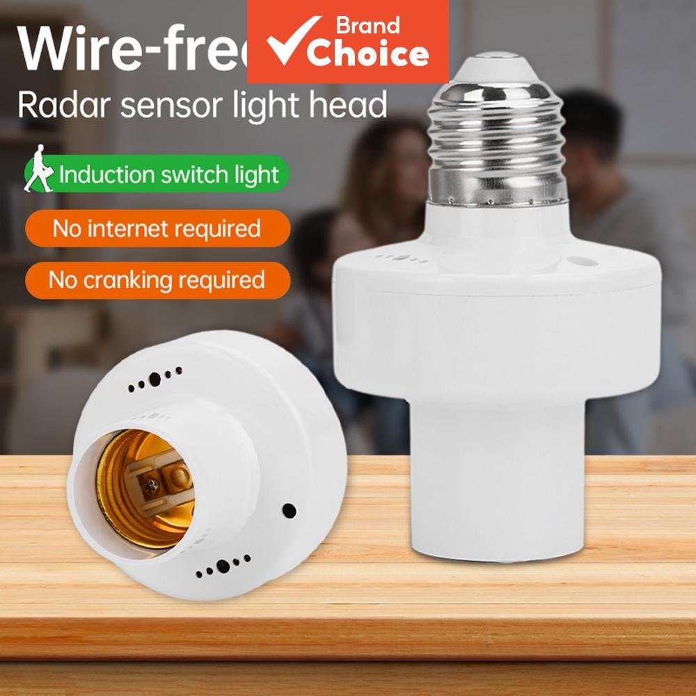 Sensor de Movimento PIR AXUS 360 Graus E27 para Lâmpada LED Noturna, Base de Soquete AC85-265V, Tempo de Atraso