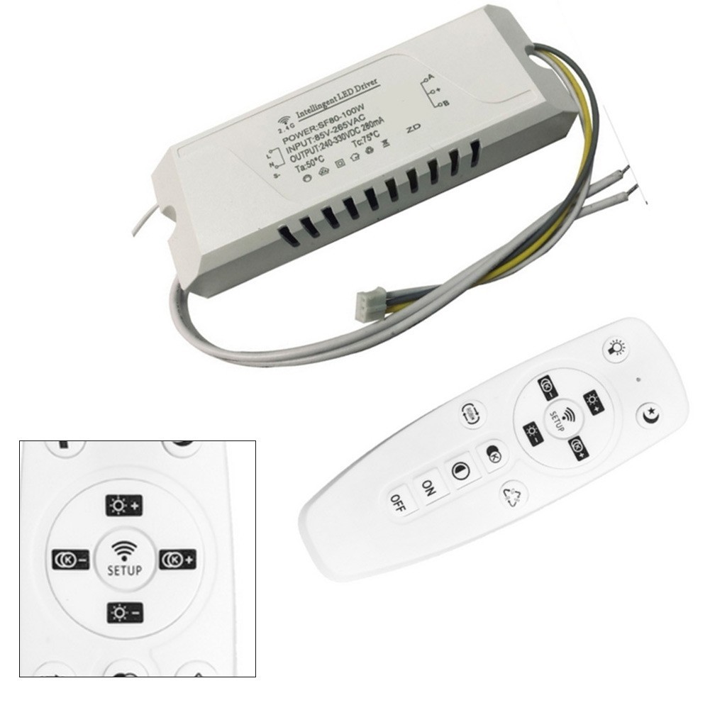 [Promoção FLASH] AC85-265V RF Para Driver De LED De Controle Remoto 2.4G 12W-60W Transformador De Iluminação-Estoque Pro