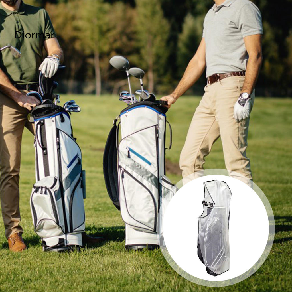 Transparent Bag Rain Cover Waterproof Pvc Folding Golf Dustproof Heavy Duty Raincoat for Clubs Men Women Southeast Asia