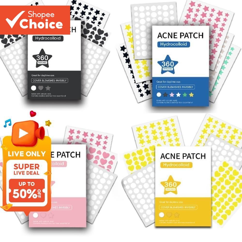 Patches De Espinhas Para Rosto , Adesivo Hidrocolóide E Acne Cobrir Manchas , Adesivos Pele De Ação Rápida 360 Unidades
