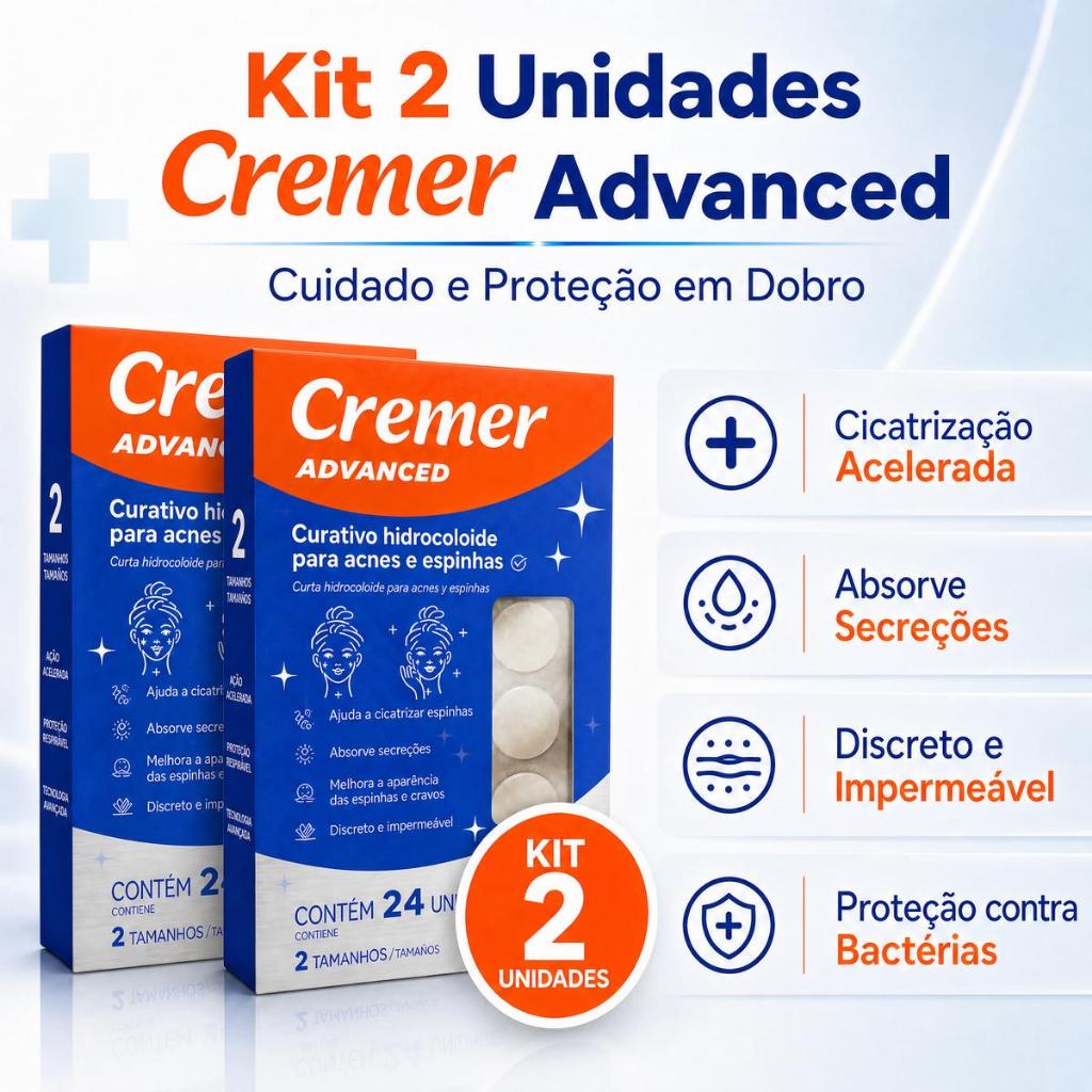 Curativo, Adesivo Hidrocoloide Acnes E Espinhas Cremer (Escolha a quantidade)