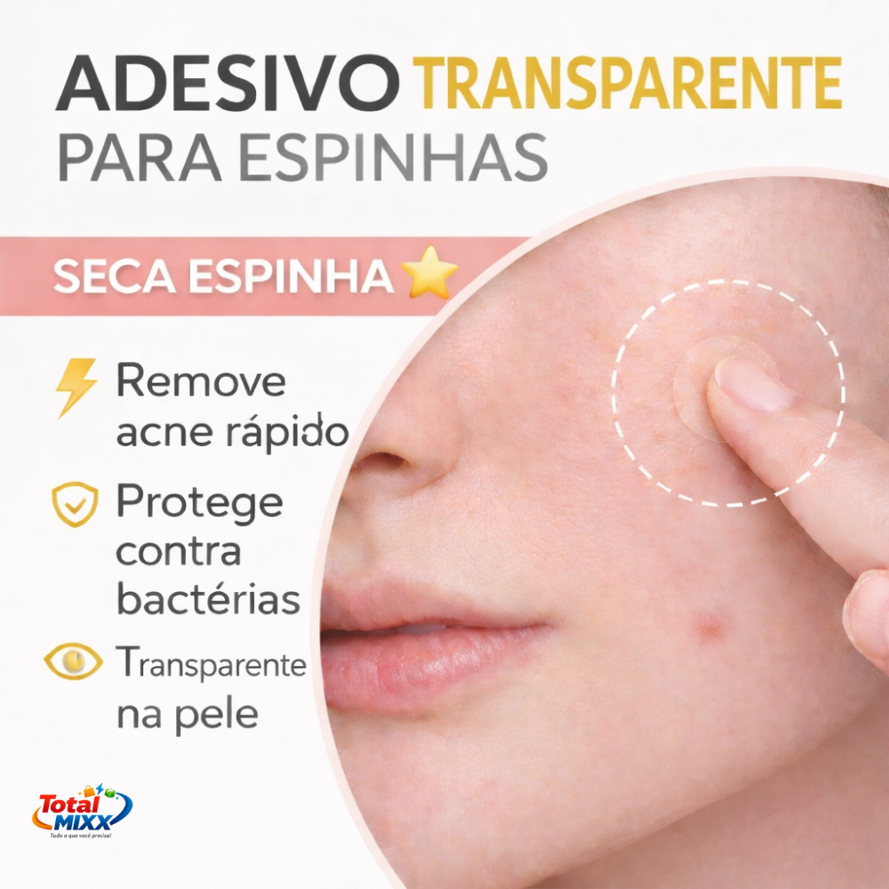 Adesivo Seca Espinha Hidrocoloide Bolinha Transparente