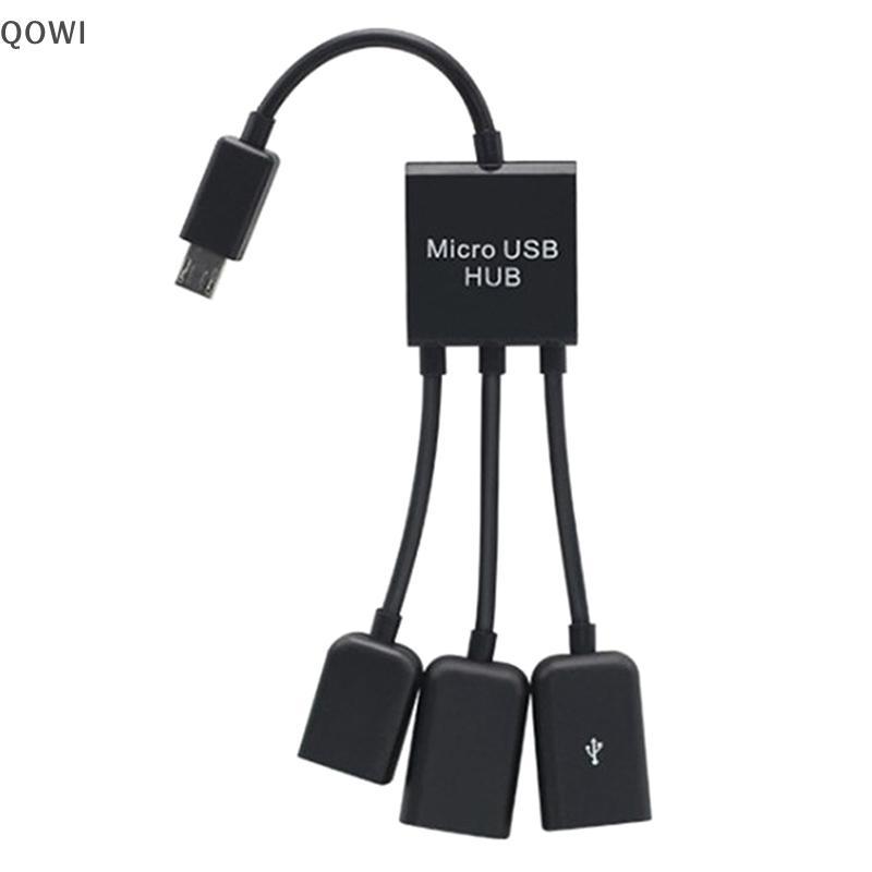 qo 3 Em 1 Micro USB Host OTG Tipo C Adaptador De Hub Power Charging Spliter Conector Para Smartphone