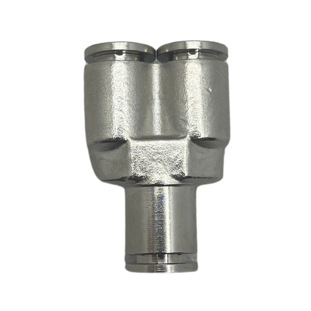 Conexão pneumática união em y metal engate rápido tubo 10mm